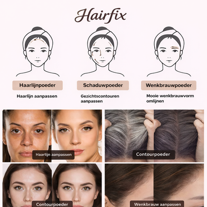 HairFix Poeder – Vollere haarlijn in 30 seconden.