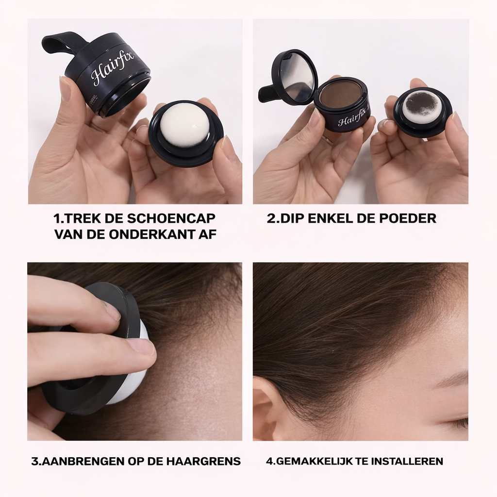 HairFix Poeder – Vollere haarlijn in 30 seconden.