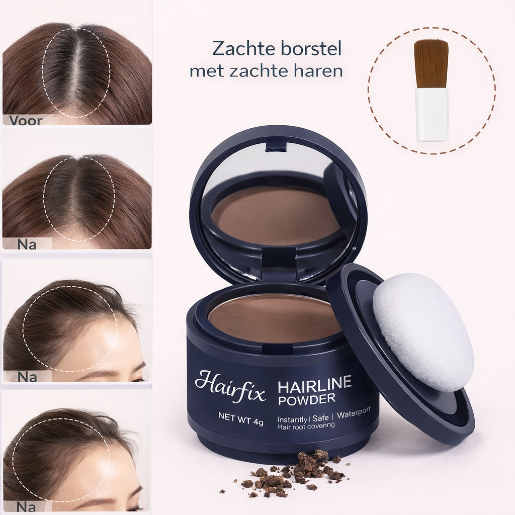 HairFix Poeder – Vollere haarlijn in 30 seconden.