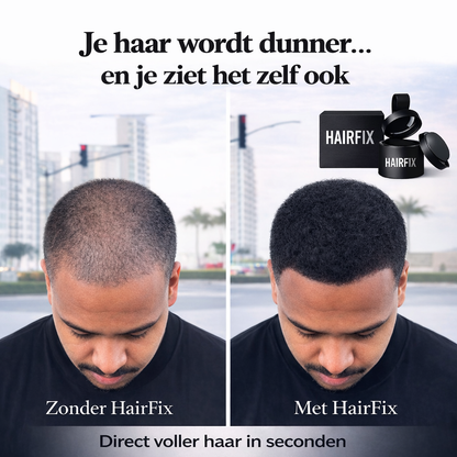 HairFix Poeder – Vollere haarlijn in 30 seconden.