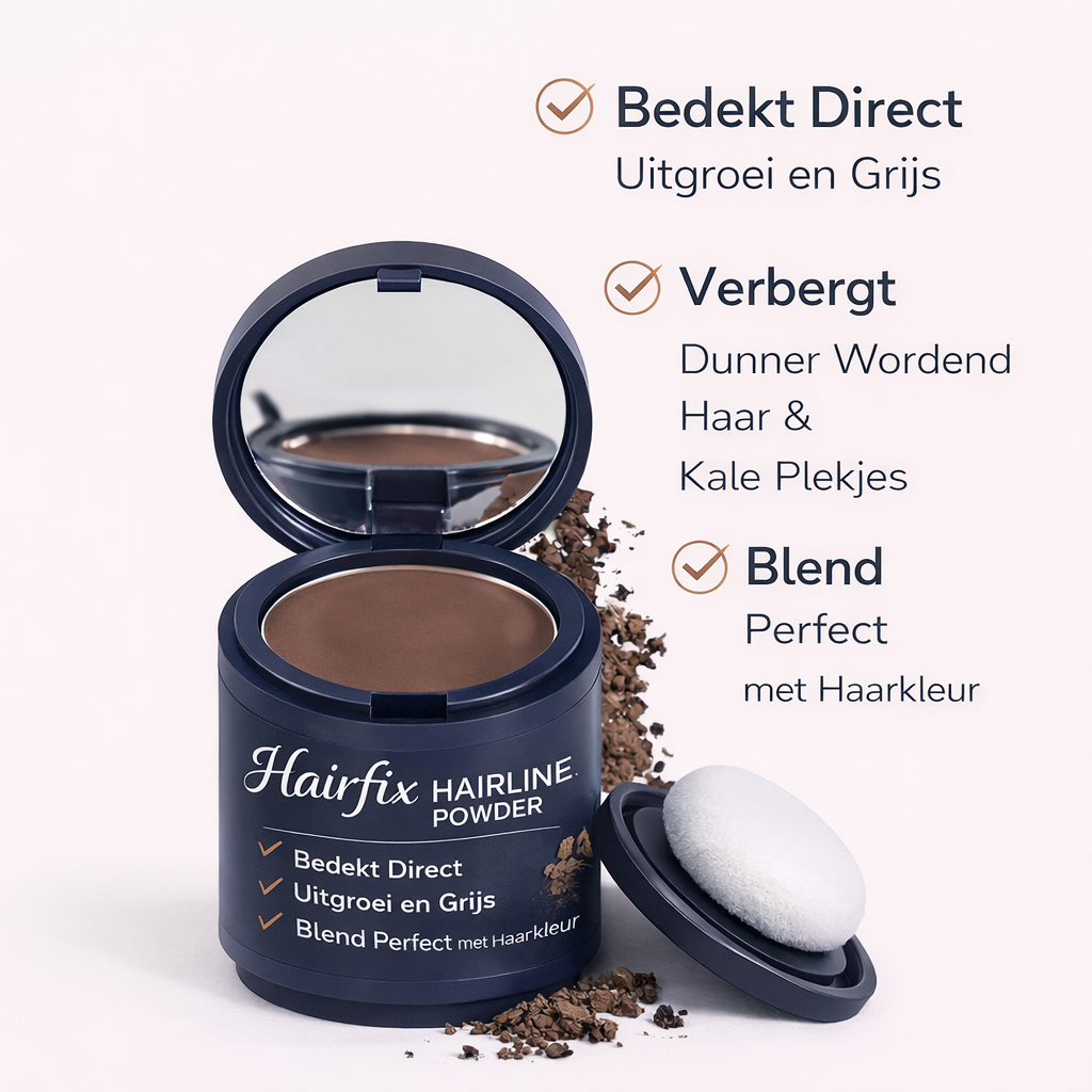 HairFix Poeder – Vollere haarlijn in 30 seconden.